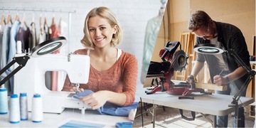 Светодиодная настольная лампа Косметическая лампа Диммер Лупа Увеличительное стекло