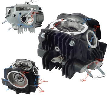 Głowica do motoroweru 4T 130cc 154FMI chłodzonego powietrzem