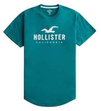 t-shirt Hollister Abercrombie koszulka L turkusowa
