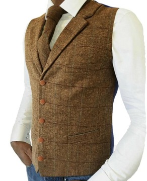 Casual Gentleman Men's Army Green Vest Soft Wool B