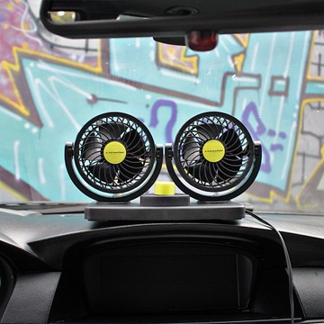 Мощный автомобильный вентилятор 12 В, двойной вентилятор для выдувания прикуривателя