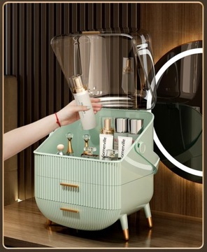 КОРОБКА-ОРГАНИЗАТОР КОСМЕТИЧЕСКАЯ КОРОБКА НА НОЖКАХ F9 МЯТА