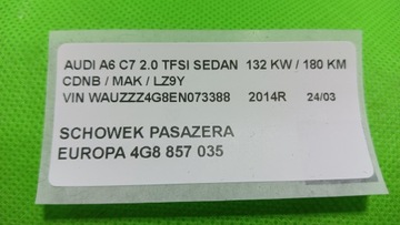 AUDI A6 C7 ПЕРЧАТКИ ПАССАЖИРСКИЕ ЕВРОПЕЙСКАЯ ВЕРСИЯ ALL NICE 14R