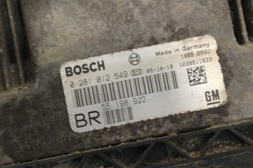 OPEL ZAFIRA B 1.9 CDTI 8V STEROWNIK SILNIKA 0281012549