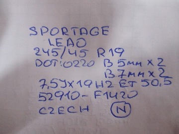 KOLA RÁFKY PNEUMATIKY KIA SPORTAGE IV R19 20R