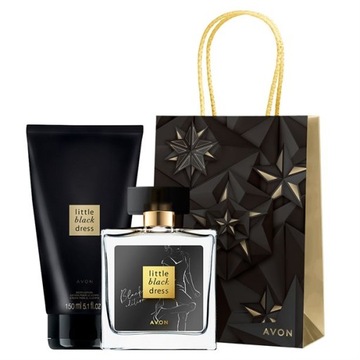 AVON ZESTAW Little Black Dress XXL 100 ml perfumy EDP + balsam