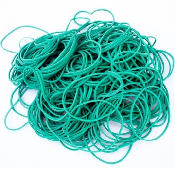 GUMKI RECEPTURKI MOCNE 40 mm x 1,5 mm ZIELONE 1 KG