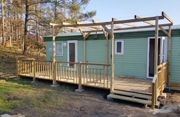 Терраса к передвижному дому, голландскому дому, кемпингу