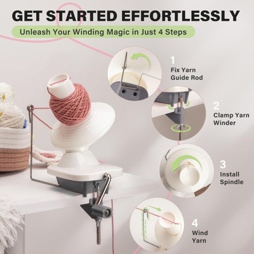Устройство для намотки шпуль Бесшумное и эффективное устройство для намотки клубков пряжи. Легкий