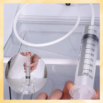 УНИВЕРСАЛЬНЫЙ СЛИВНОЙ НАБОР ДЛЯ ЧИСТКИ ХОЛОДИЛЬНИКА 5 ​​В 1, БОЛЬШОЙ ШПРИЦОВЫЙ ШЛАНГ