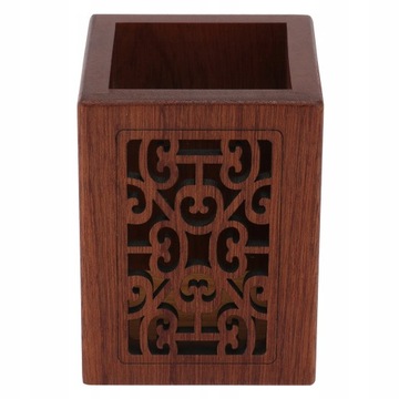 1PC Wooden Pen Holder Decorative Feather
