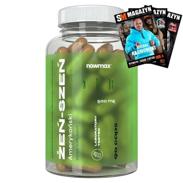 nowmax ŻEŃ-SZEŃ AMERYKAŃSKI 90 KAPS STRONG 500 mg
