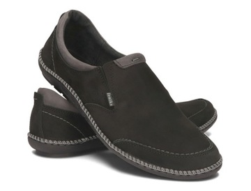 MOKASYNY SKÓRA NATURALNA PÓŁBUTY 122 CZARNY 42