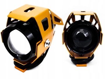 2 светодиодные галогенные лампы для мотоциклов, четыре фары