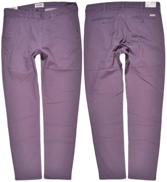 WRANGLER spodnie SLIM purple CHINO W32 L32