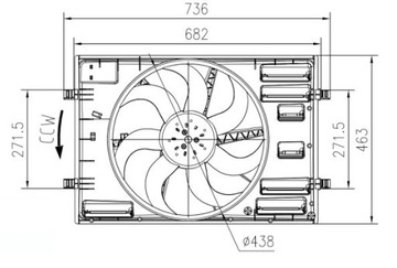 NRF 47916 VENTILÁTOR CHLAZENÍ MOTORU