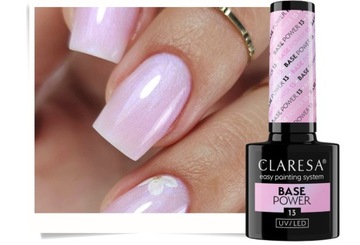 CLARESA POWER BASE БЕЗКИСЛОТНАЯ БАЗА С БЛЕСКОМ ДЛЯ ГУБ ЭФФЕКТ 3+1 СИЯНИЕ НОГТЕЙ
