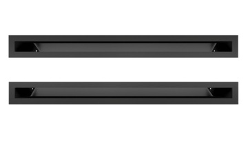 Каминная решетка GRATKI Luft 6x60 Slim Simple декоративная вентиляционная черная