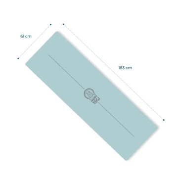 Коврик для йоги Happy Yogi TPE, 6 мм, экологический, СИНИЙ