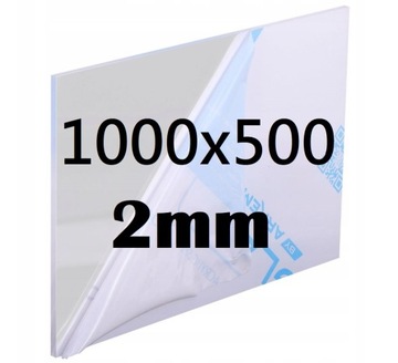 PLEKSI / PLEXI / PLEKSA / PLEXA na wymiar 100cm x 50cm x2mm PŁYTA BEZBARWNA