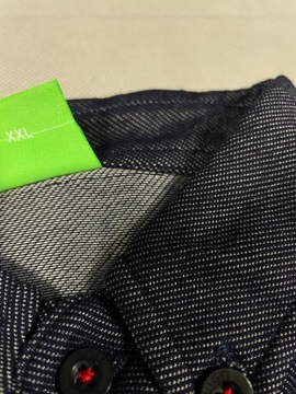 Hugo Boss polo męskie granat ideał unikat logo XXL