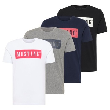 4PAK MUSTANG STYLE ALEX C LOGO TEE MĘSKI T-SHIRT KOSZULKA LOGO NADRUK