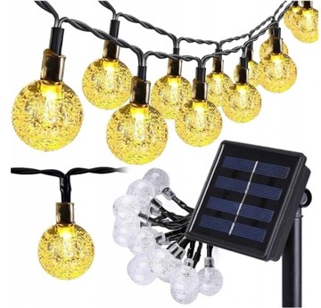 СОЛНЕЧНАЯ САДОВАЯ ГИРЛЯНДИЯ ДЛЯ БАЛКОНА 50 LED 10М