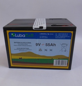 Щелочная батарея LUBACell 9В 55Ач Электрификаторы