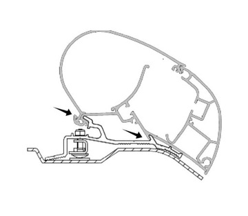 Adapter do markizy dachowej Dometic Ducato Jumper