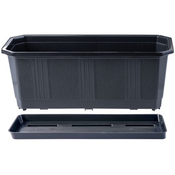 БАЛКОННЫЙ ЦВЕТОЧНЫЙ ГОРШОК С ПОДСТАВКОЙ 40 СМ ЦВЕТА