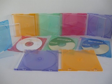 CD-боксы x 1 SLIM для цветных дисков, 50 шт.