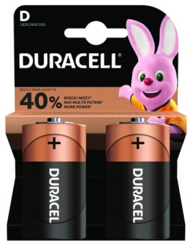 2x МОЩНЫЕ АЛКАЛИЧЕСКИЕ БАТАРЕИ DURACELL LR20 D R20 +40% больше энергии