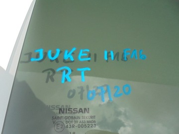 Nissan Juke II F16 Дверной стеклянный задний задний год 2019