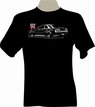 KOSZULKA T-shirt nadrukiem Nissan Skyline R34 GTR