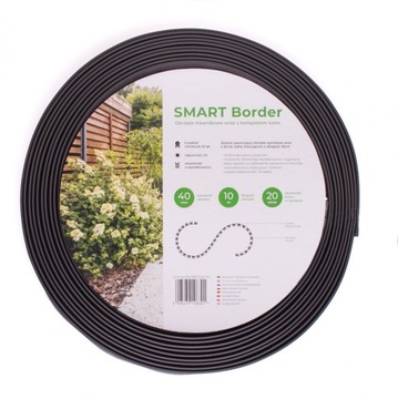 Obrzeże w rolce SMART BORDER czarny 10m + 20 kotew