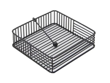 Czarny serwetnik czarna zastawa metalowy JAKOŚĆ loft JAKOŚĆ