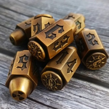 МЕТАЛЛИЧЕСКИЕ КУБИКИ С РАКЕТОЙ D6, ШЕСТИГРАННЫЕ КУБИКИ ДЛЯ РПГ, 3,3 СМ