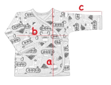 KOSZULKA NIEMOWLĘCA KOPERTOWA KAFTANIK 56 GARDEN /15/