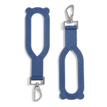 Универсальные ручки La Millou для сумок темно-серебристого цвета.