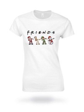 ФУТБОЛКА САНТА ЖЕНСКАЯ ДРУЗЬЯ |L