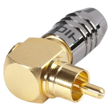 HICON HI-CMA01-BLK wtyk kablowy RCA kątowy Hi End