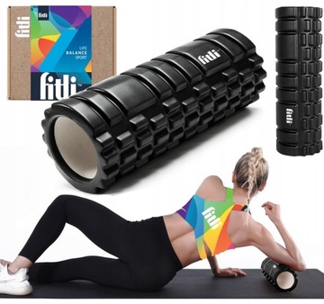 WAŁEK DO MASAŻU PLECÓW NÓG ROLER DO MASAŻU ROLOWANIA ROLLER MASAŻER 33cm