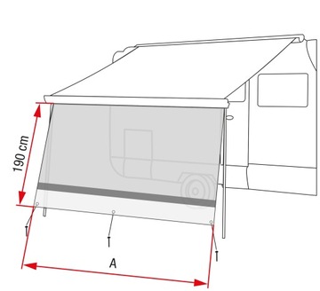 Ścianka przeciwsłoneczna do markizy XL 300 Fiamma