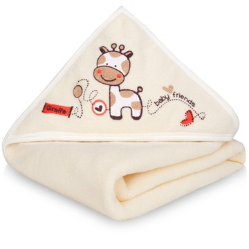 КУПАНИЕ С КАПЮШОНОМ 100х100 ДЕТСКОЕ ПОЛОТЕНЦЕ БЕЖЕВЫЙ ХЛОПОК