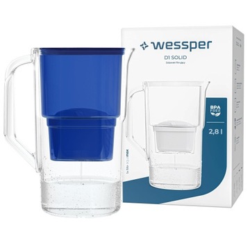 Dzbanek do filtrowania wody Wessper D1 SOLID 2,8l + Filtr aquamax 1x