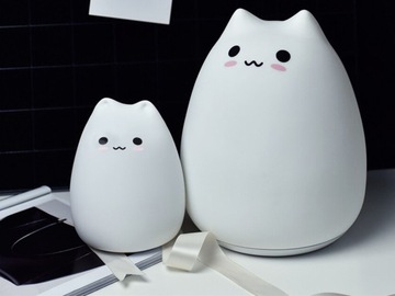 НОЧНИК ДЛЯ ДЕТЕЙ, LED SILICONE RGB, TOUCH SOFT CUDDLE CAT