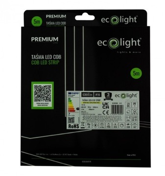 Taśma LED COB 320 7W/m 3000K 630lm 12V IP20 5m PREMIUM LINE MEBLE ŁAZIENKA