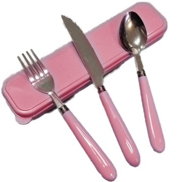Sztućce podróżne z etui 3szt