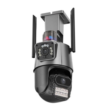 НАРУЖНАЯ ПОВОРОТНАЯ IP WIFI FULL HD КАМЕРА 2В1 ДЛЯ МОНИТОРИНГА 2x 3MPX