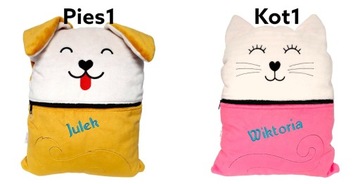 Подушка-единорог Pajama Eater 2в1 с вышивкой имени UNICORN для детей